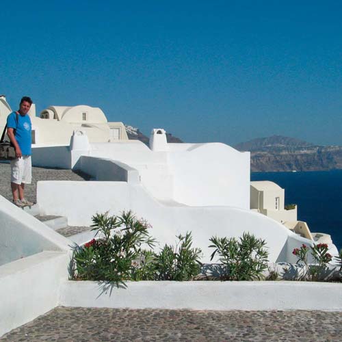 Francis Frionnet Fotograaf op Santorini